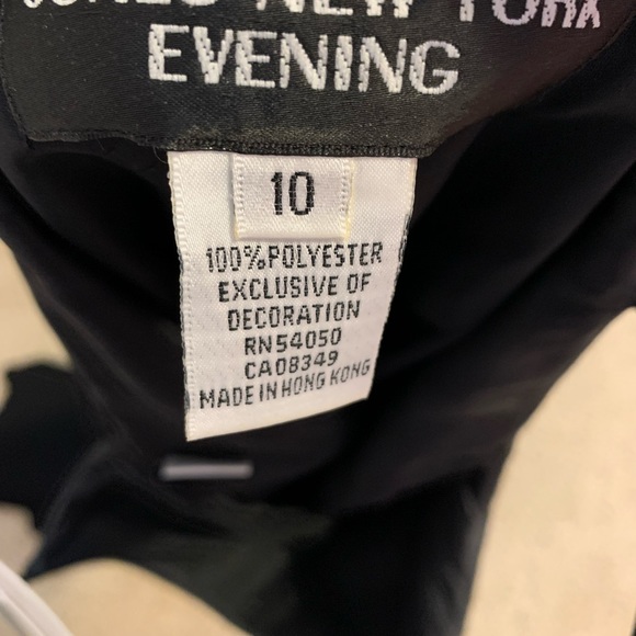 Black beaded long dress, size 10 - Picture 5 of 5